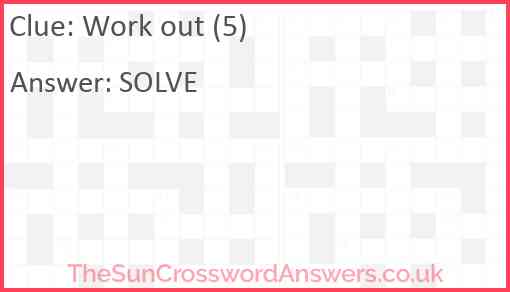 Work out (5) Answer