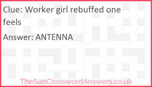 Worker girl rebuffed one feels Answer