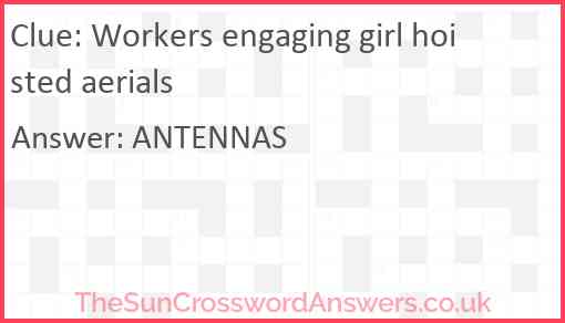 Workers engaging girl hoisted aerials Answer