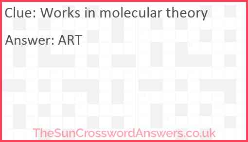 Works in molecular theory Answer