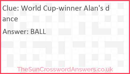 World Cup-winner Alan's dance Answer