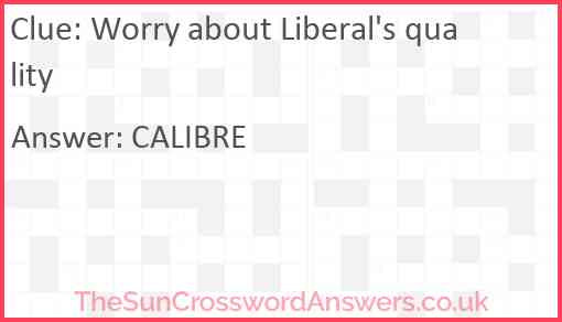 Worry about Liberal's quality Answer