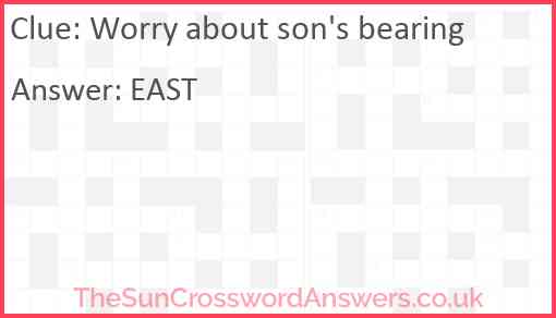 Worry about son's bearing Answer