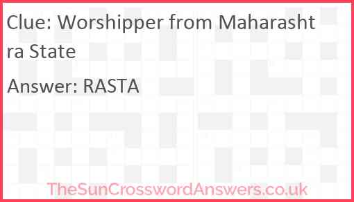 Worshipper from Maharashtra State Answer