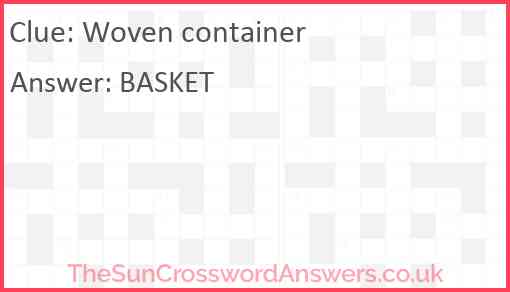 Woven container Answer