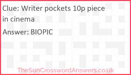 Writer pockets 10p piece in cinema Answer