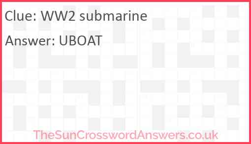 WW2 submarine Answer