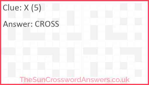 X (5) Answer