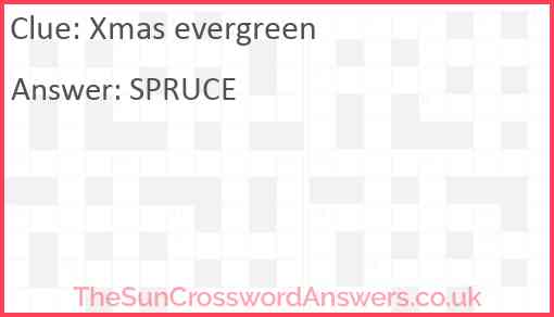 Xmas evergreen Answer