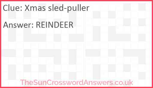 Xmas sled-puller Answer