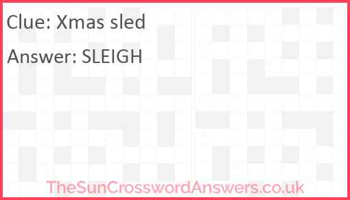 Xmas sled Answer