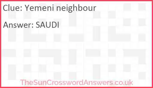 Yemeni neighbour Answer