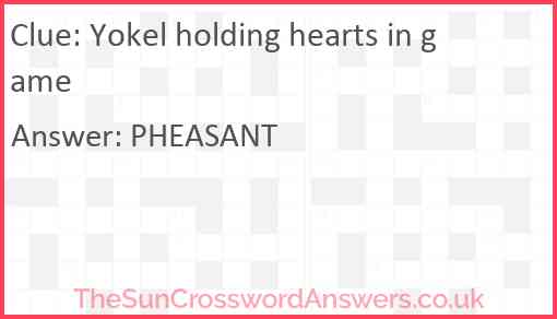 Yokel holding hearts in game Answer