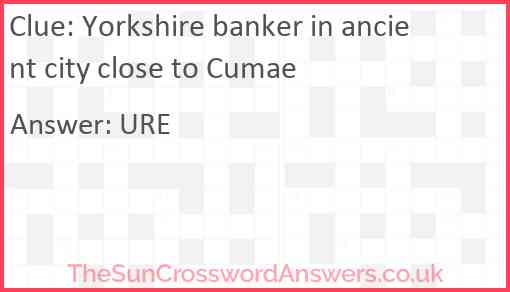 Yorkshire banker in ancient city close to Cumae Answer