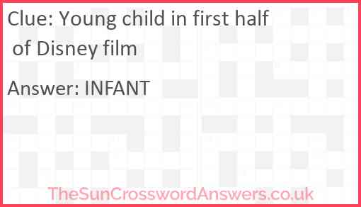 Young child in first half of Disney film Answer