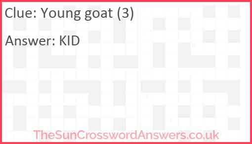 Young goat (3) Answer