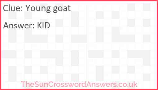 Young goat Answer