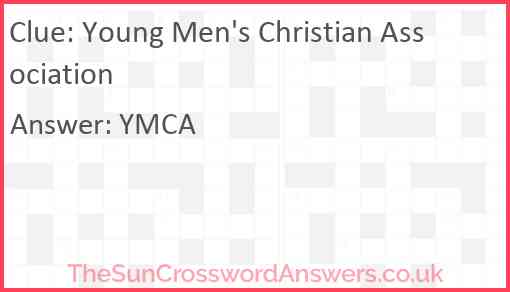 Young Men's Christian Association Answer