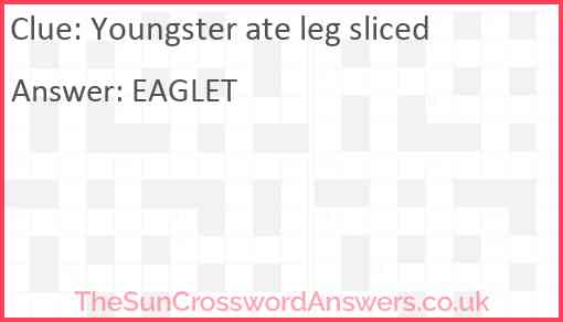 Youngster ate leg sliced Answer