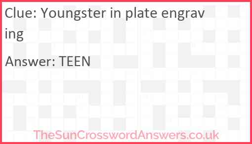 Youngster in plate engraving Answer
