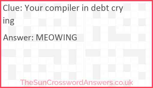 Your compiler in debt crying Answer
