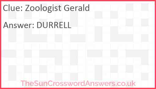 Zoologist Gerald Answer